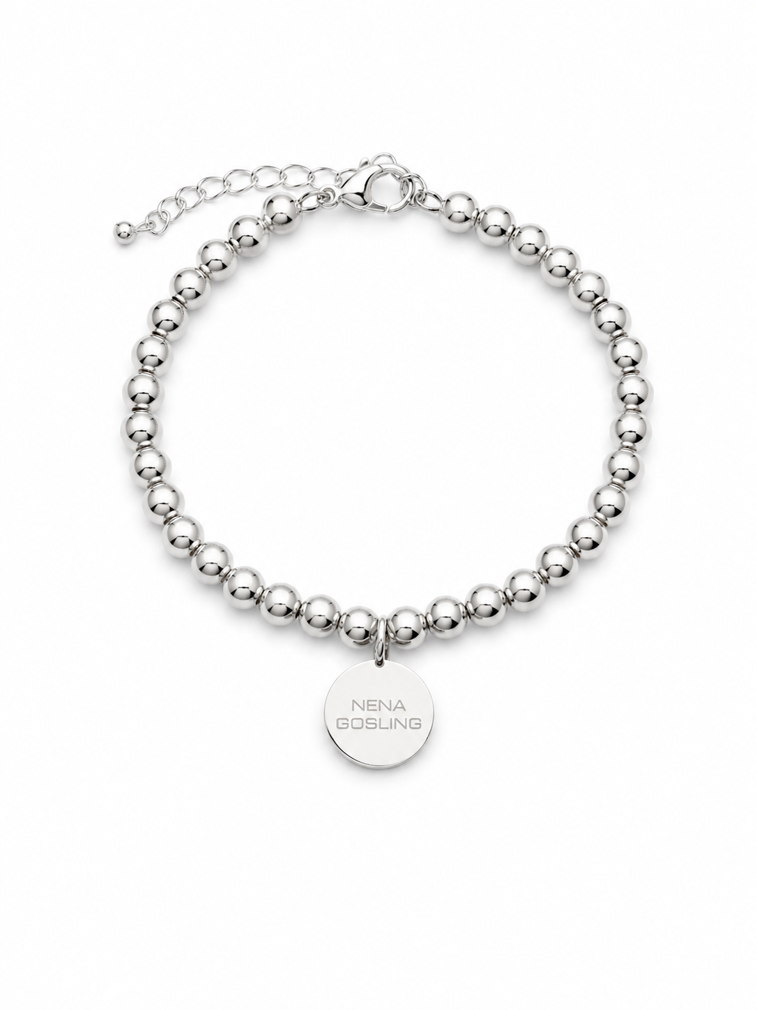 Pulsera Esferas plateadas