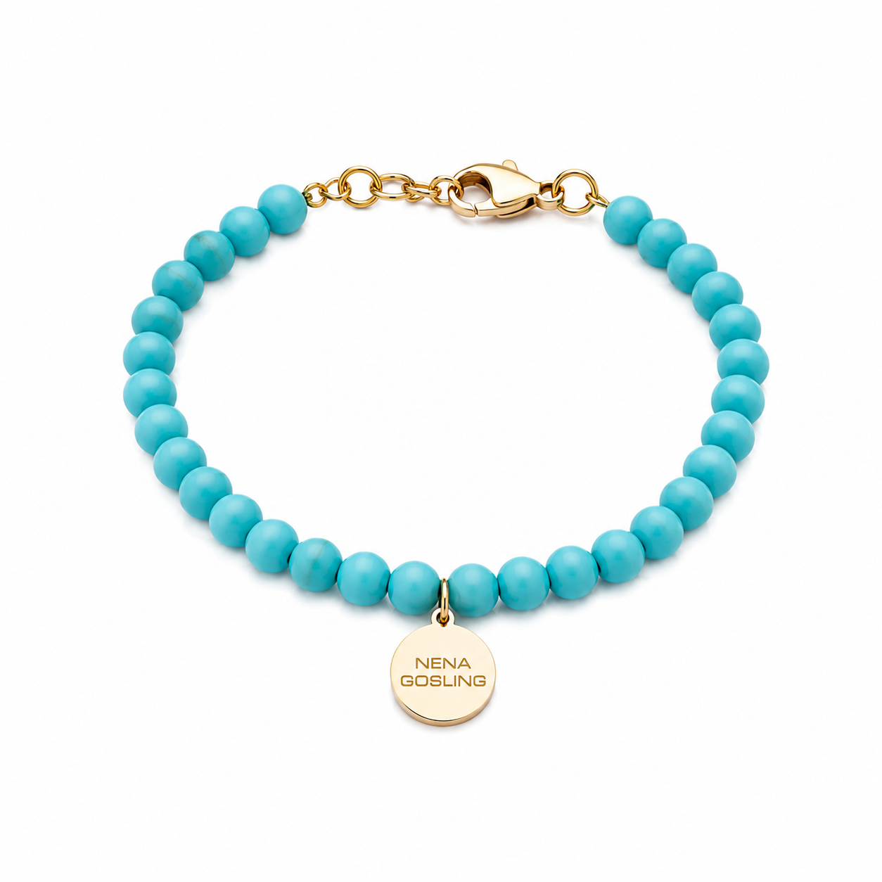 Pulsera Turquesa + Aretes topito