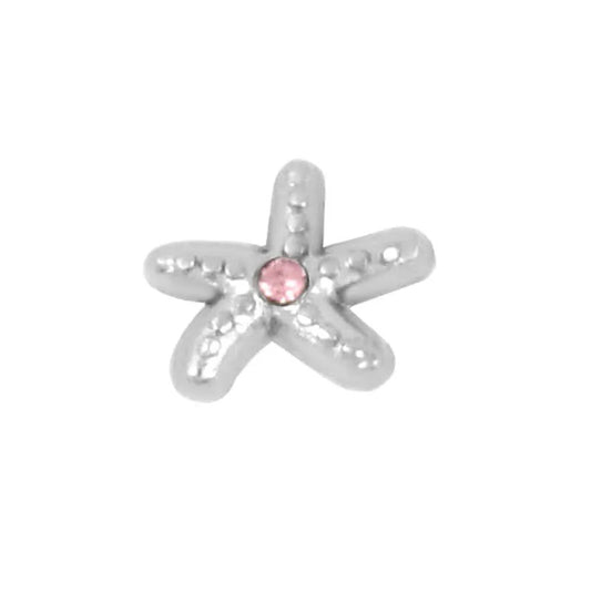 Dije de estrella de mar cristal rosado