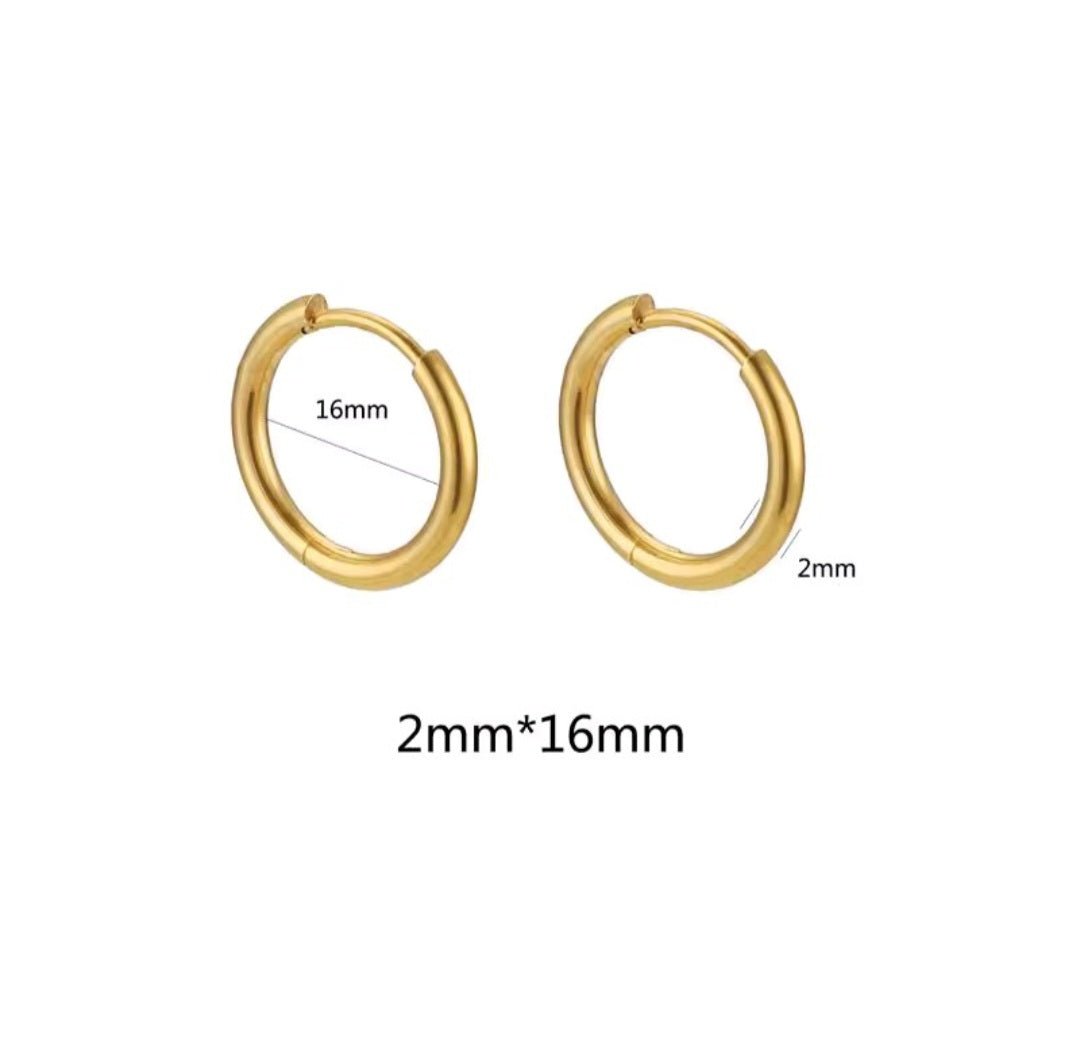 Argollas Doradas 16 mm - nenagosling