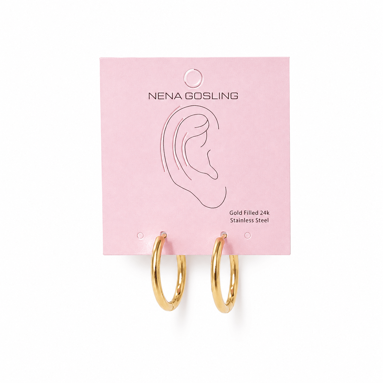 Argollas Doradas 8 mm - nenagosling