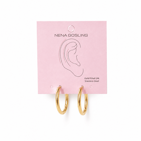Argollas Doradas 8 mm - nenagosling