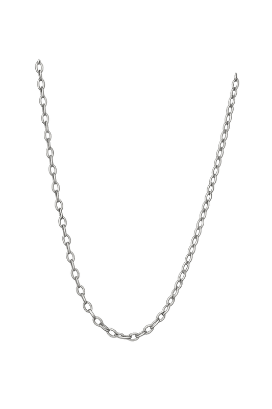 Cadena Eslabón Plateada Mediana - nenagosling