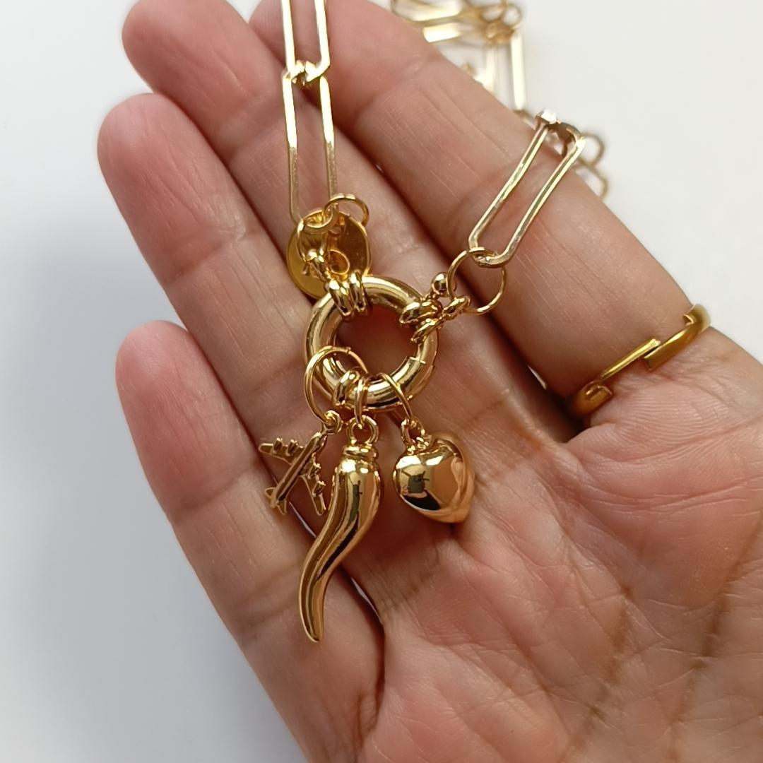 Collar Amuleto Triple + Aretes - nenagosling