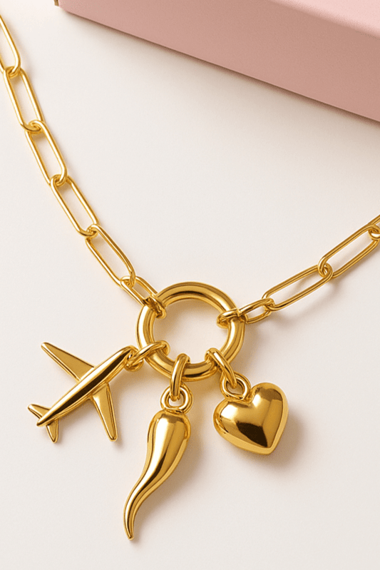 Collar Amuleto Triple + Aretes - nenagosling