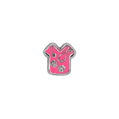 🐶🩺 Dije Camisa Veterinaria con Paticas de Perro y Estetoscopio - nenagosling