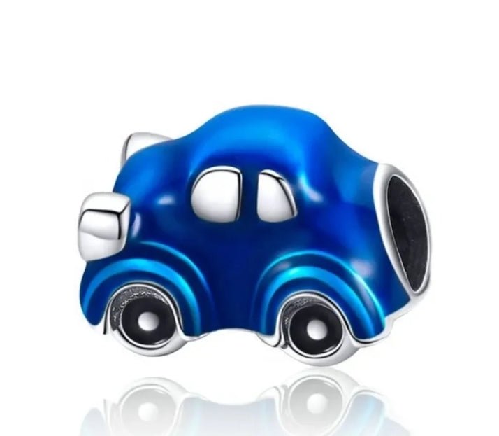Dije Carro Azul con Base Plateada - nenagosling