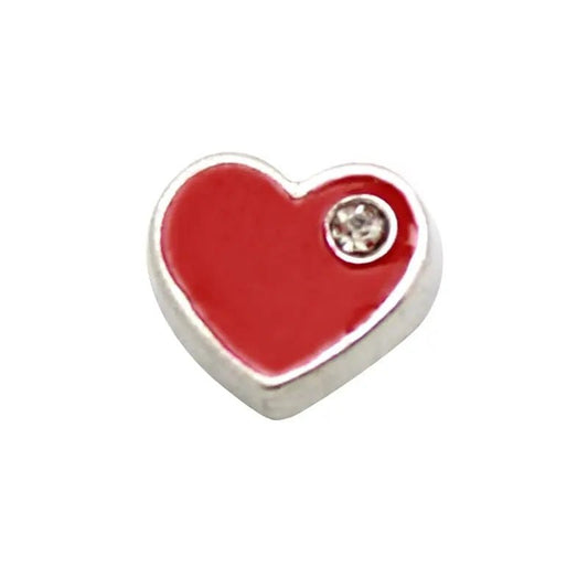 Dije corazón rojo con brillantico - nenagosling