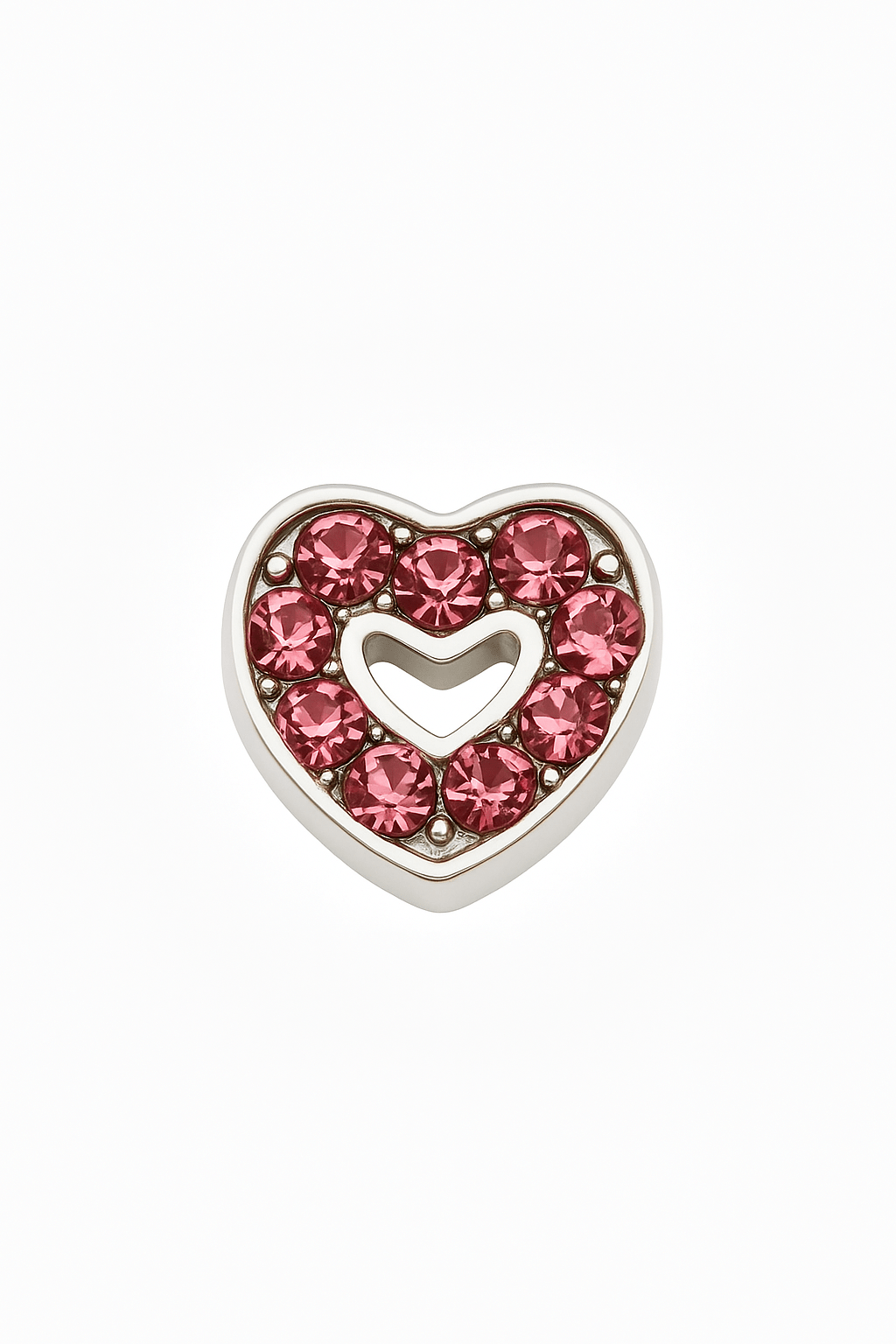 Dije de corazón de cristales rosado - nenagosling