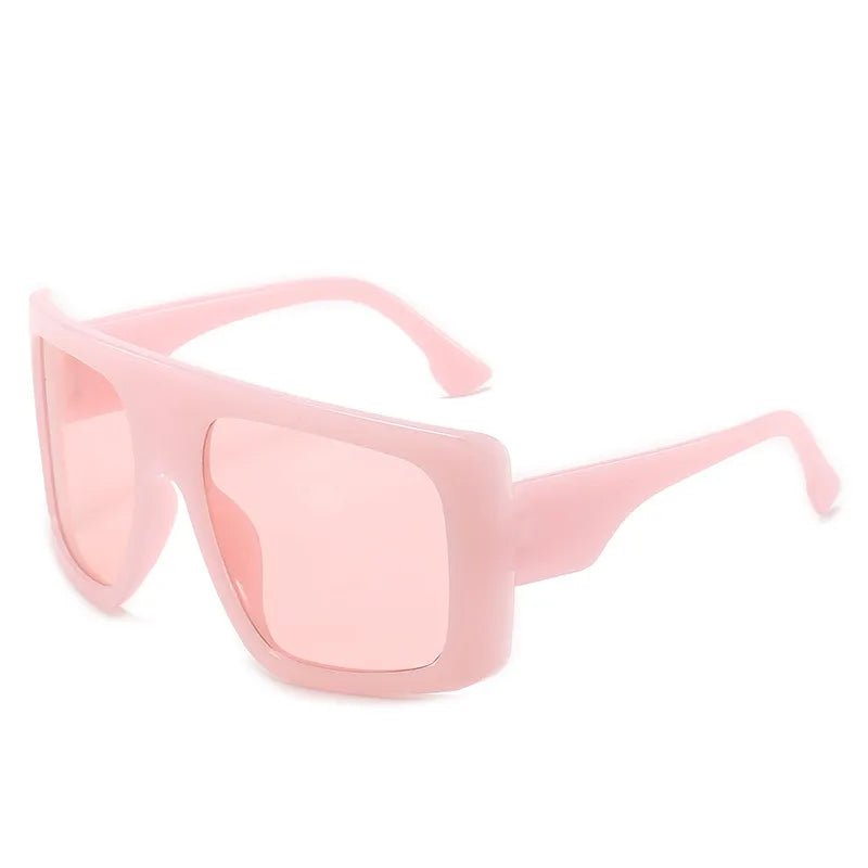 Gafas de Sol Oversized Rosa Pastel – Estilo Minimal Chic - nenagosling