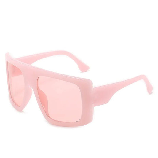 Gafas de Sol Oversized Rosa Pastel – Estilo Minimal Chic - nenagosling