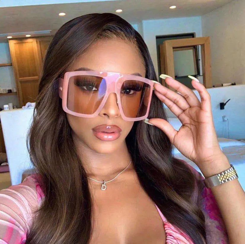 Gafas de Sol Oversized Rosa Pastel – Estilo Minimal Chic - nenagosling