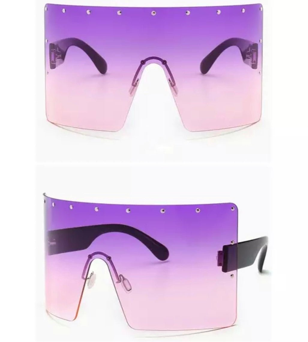 Gafas Oversize Shield Gradient Purple - Pink - nenagosling