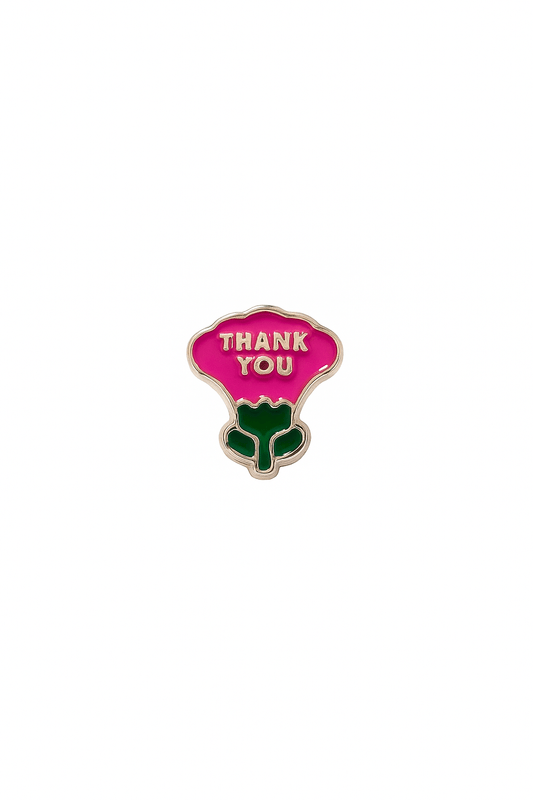 Mini Dije “Thank You” Flor Rosada - nenagosling