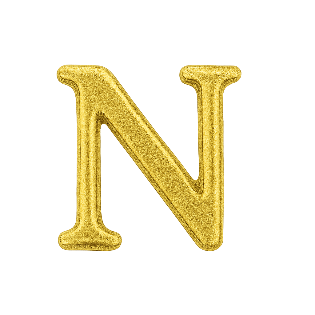 Mini Inicial Dorada para Cofres Personalizados - nenagosling