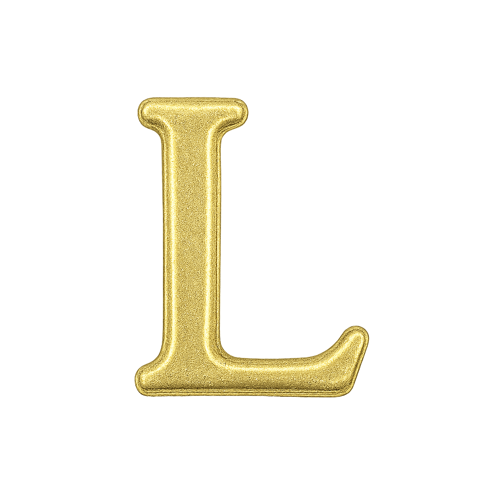 Mini Inicial Dorada para Cofres Personalizados - nenagosling