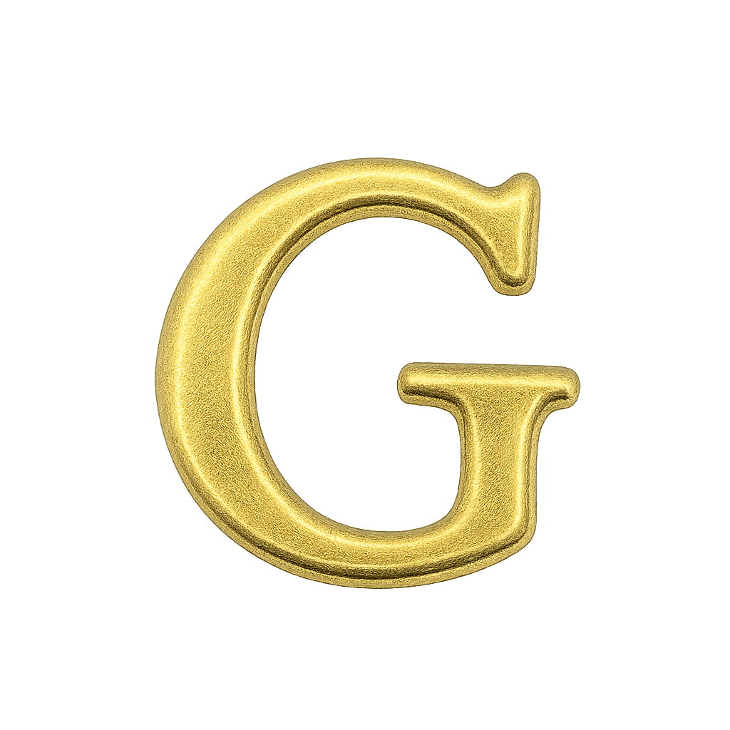 Mini Inicial Dorada para Cofres Personalizados - nenagosling