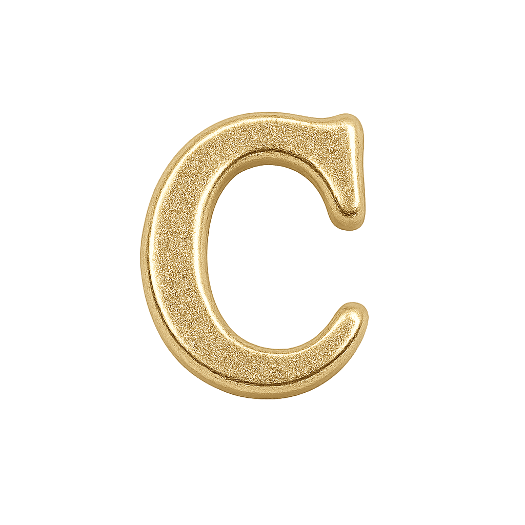 Mini Inicial Dorada para Cofres Personalizados - nenagosling