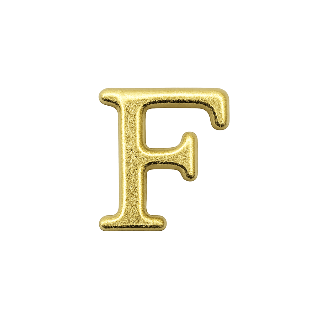 Mini Inicial Dorada para Cofres Personalizados - nenagosling