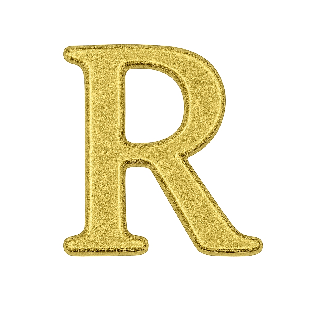 Mini Inicial Dorada para Cofres Personalizados - nenagosling