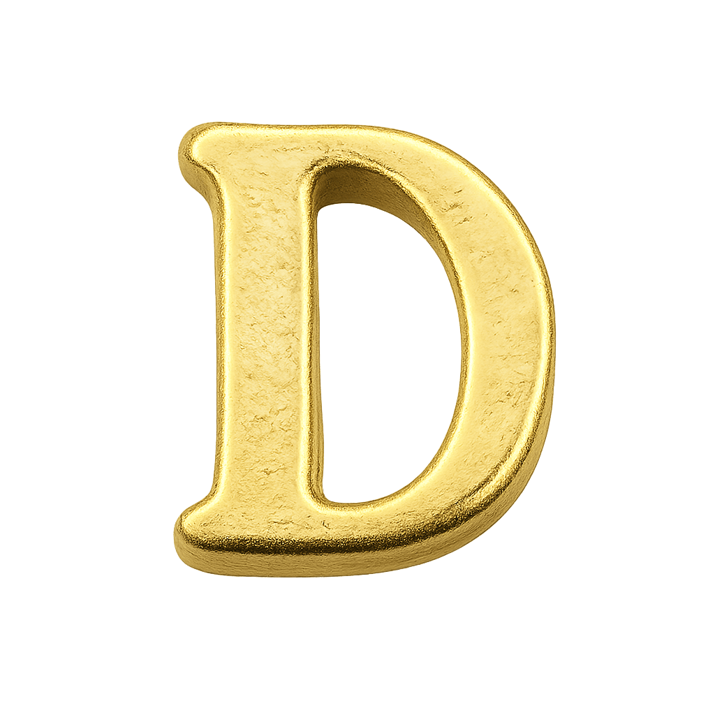 Mini Inicial Dorada para Cofres Personalizados - nenagosling