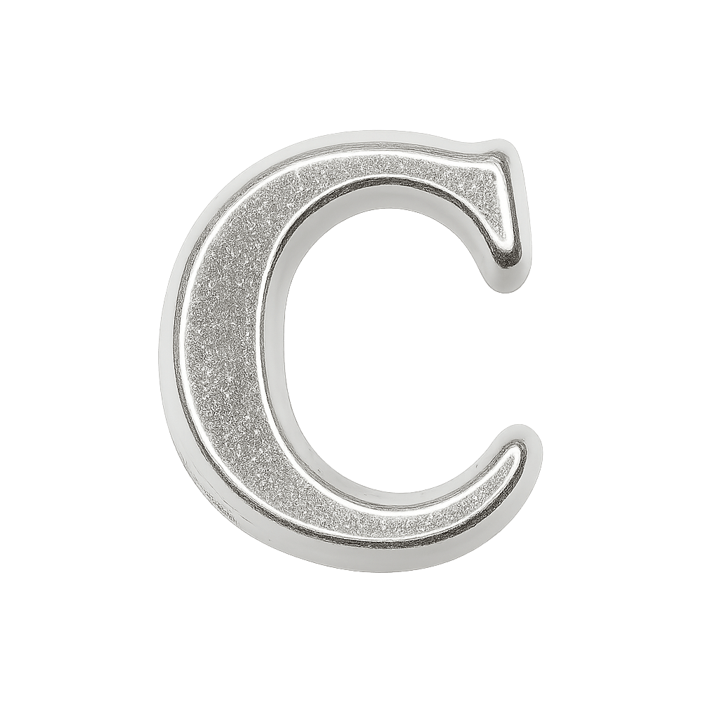 Mini Inicial Plateada para Cofres Personalizados - nenagosling