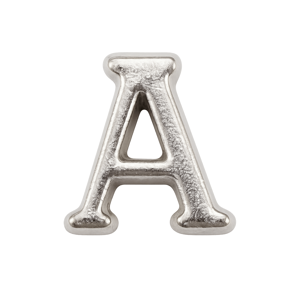 Mini Inicial Plateada para Cofres Personalizados - nenagosling