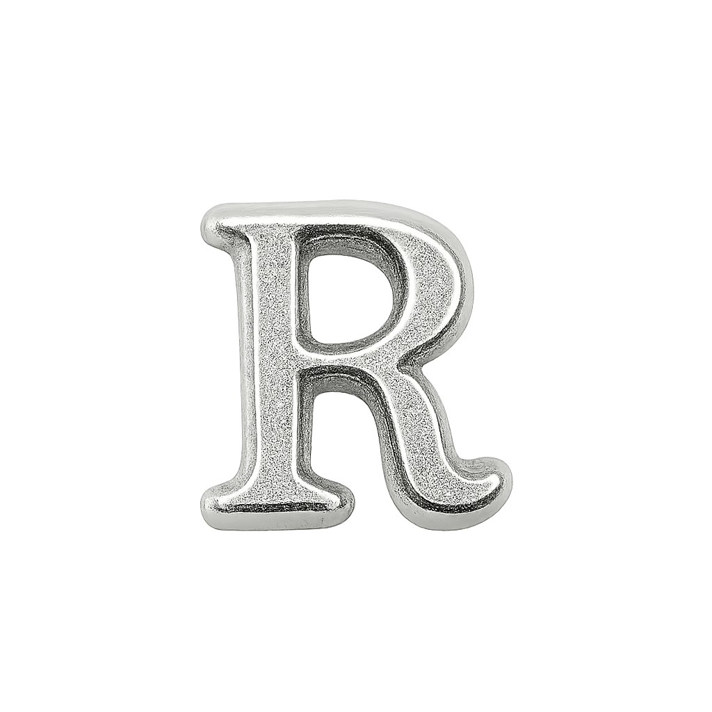 Mini Inicial Plateada para Cofres Personalizados - nenagosling