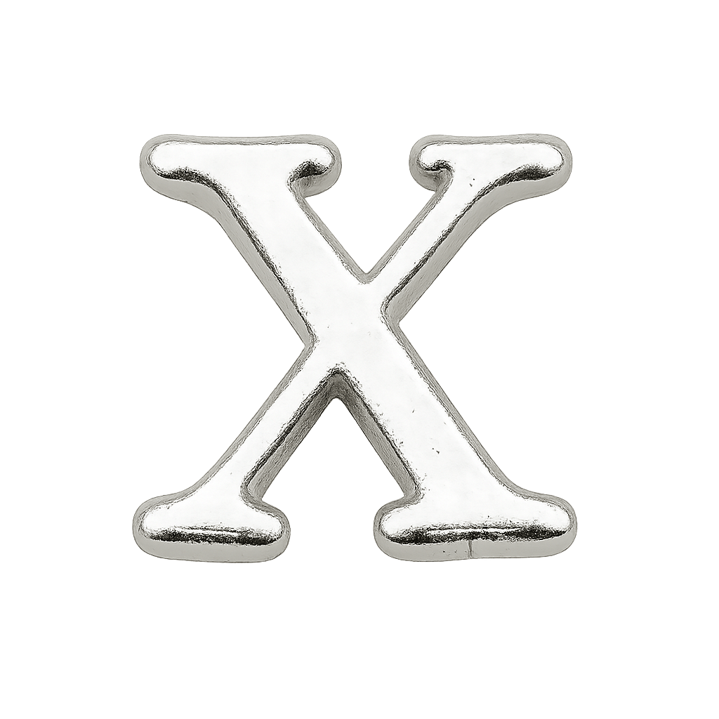 Mini Inicial Plateada para Cofres Personalizados - nenagosling