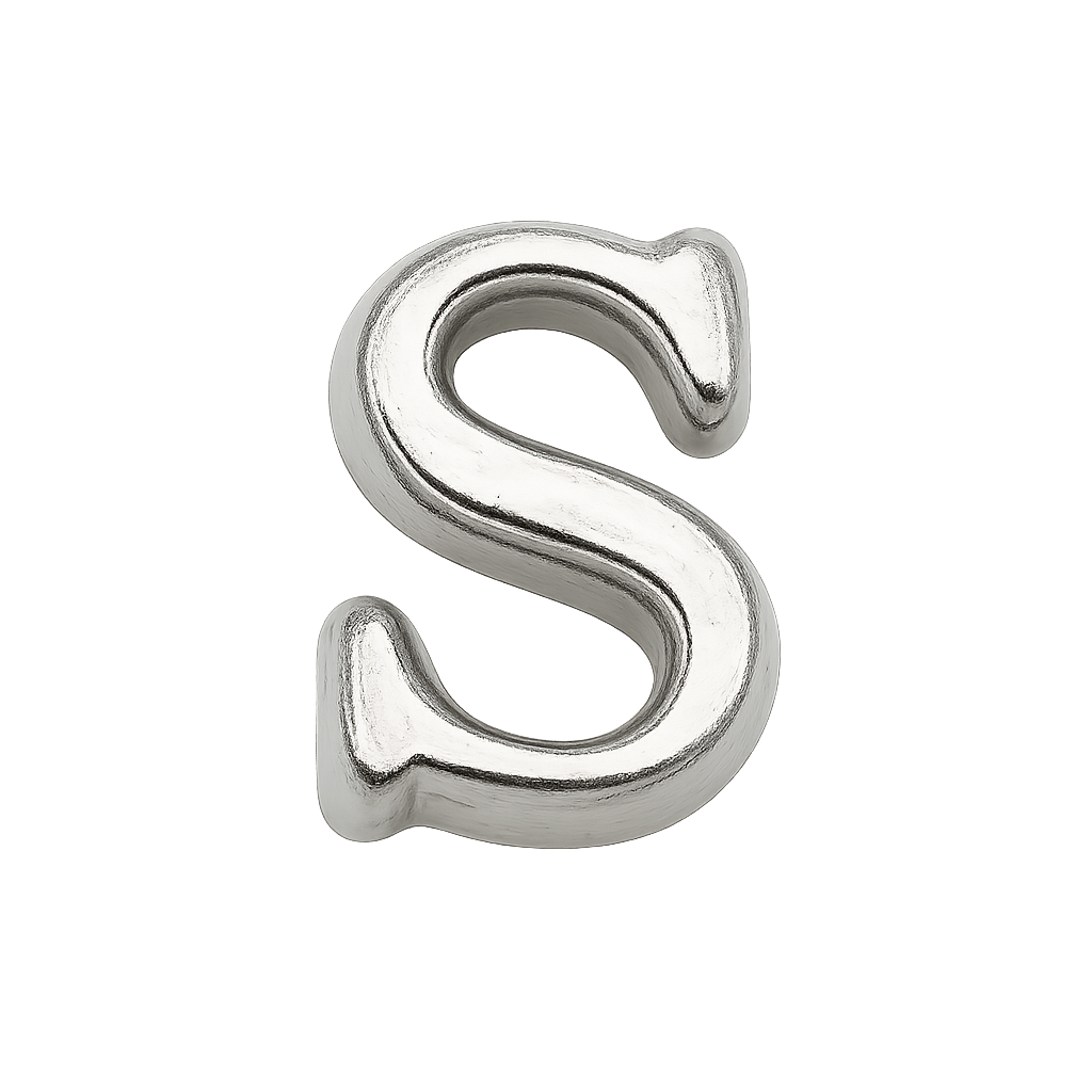 Mini Inicial Plateada para Cofres Personalizados - nenagosling
