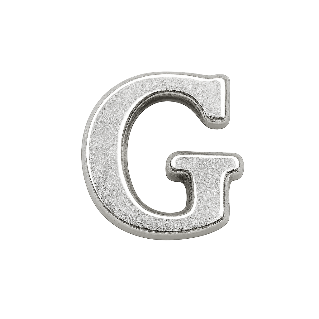 Mini Inicial Plateada para Cofres Personalizados - nenagosling