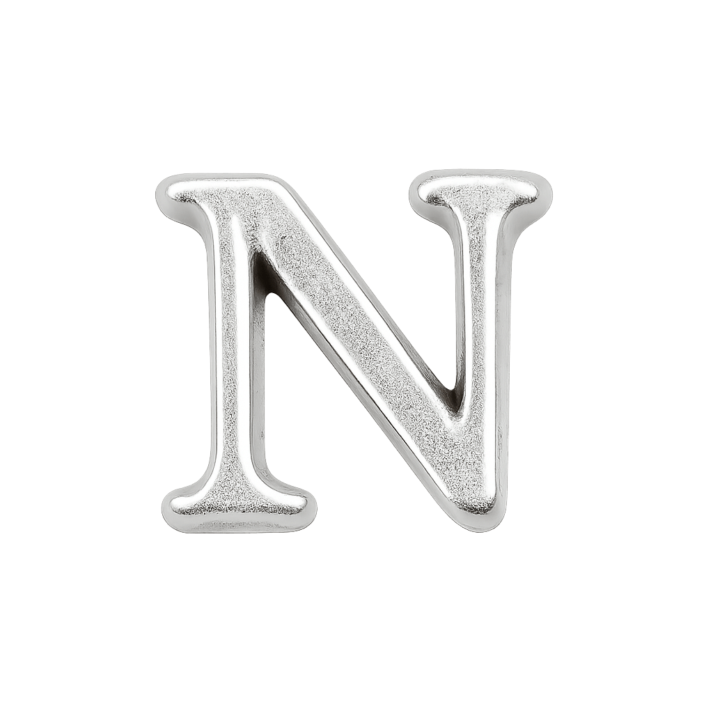 Mini Inicial Plateada para Cofres Personalizados - nenagosling