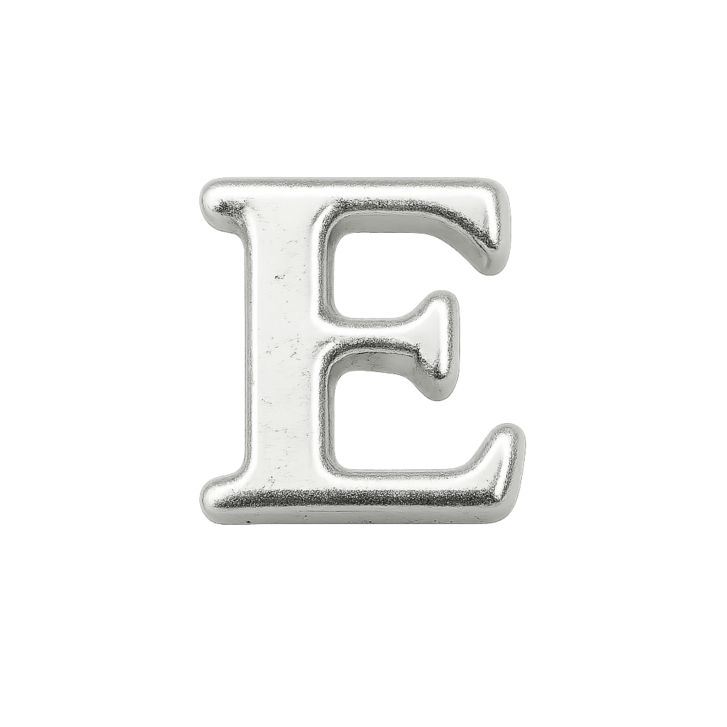 Mini Inicial Plateada para Cofres Personalizados - nenagosling