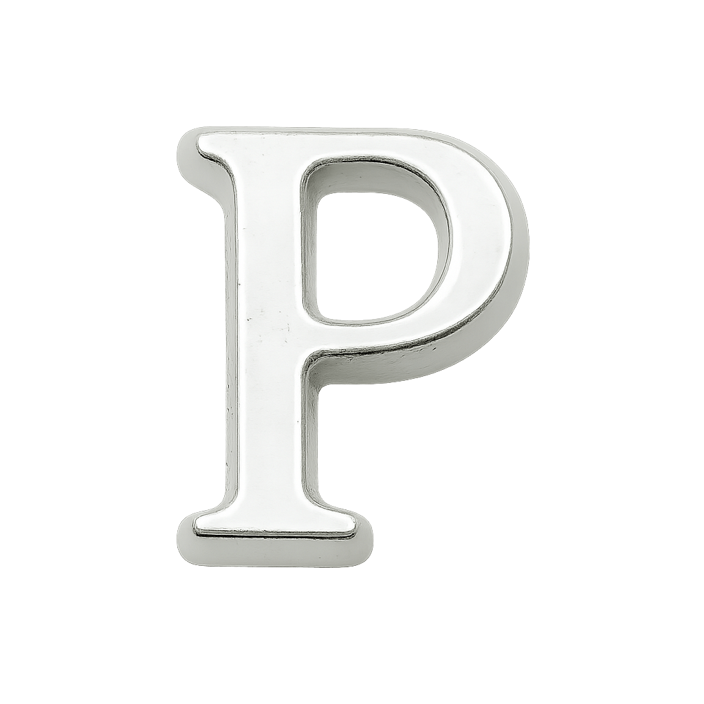 Mini Inicial Plateada para Cofres Personalizados - nenagosling