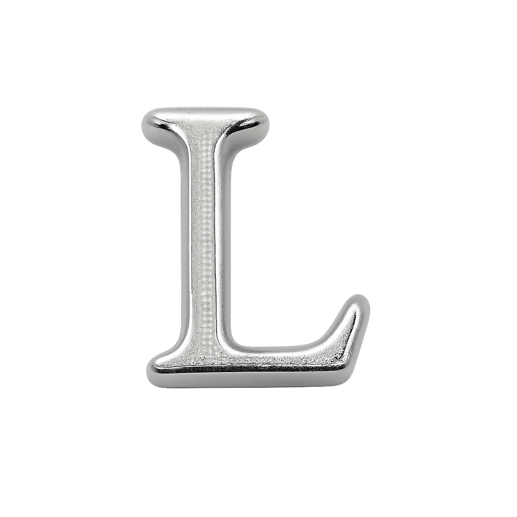 Mini Inicial Plateada para Cofres Personalizados - nenagosling