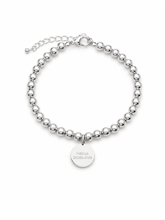 Pulsera Esferas plateadas - nenagosling
