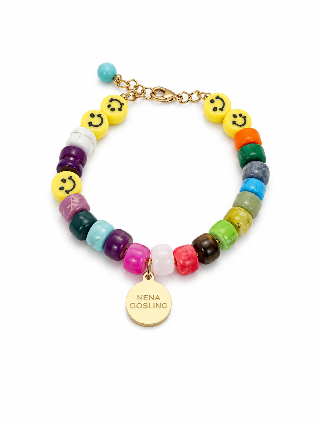 Pulsera Happy Stones + aretes topito 😊🌈