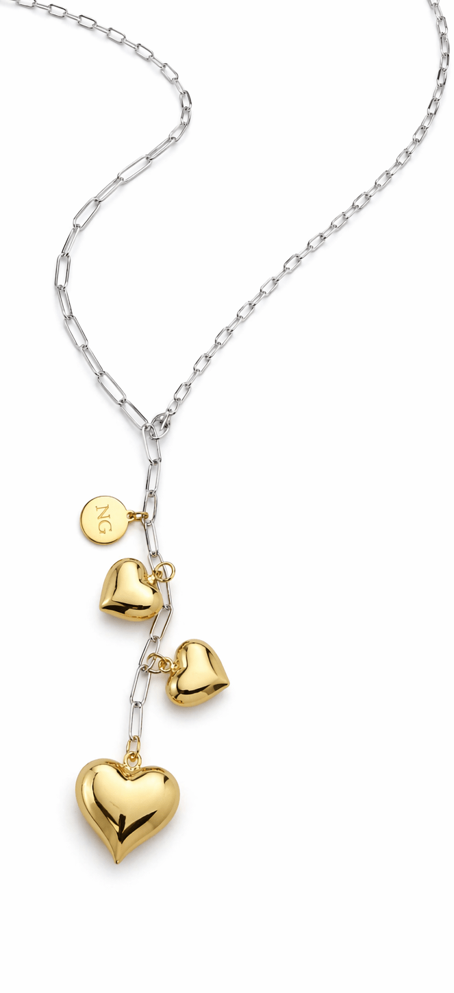 Set Amor Collar Dorado Plateado - nenagosling