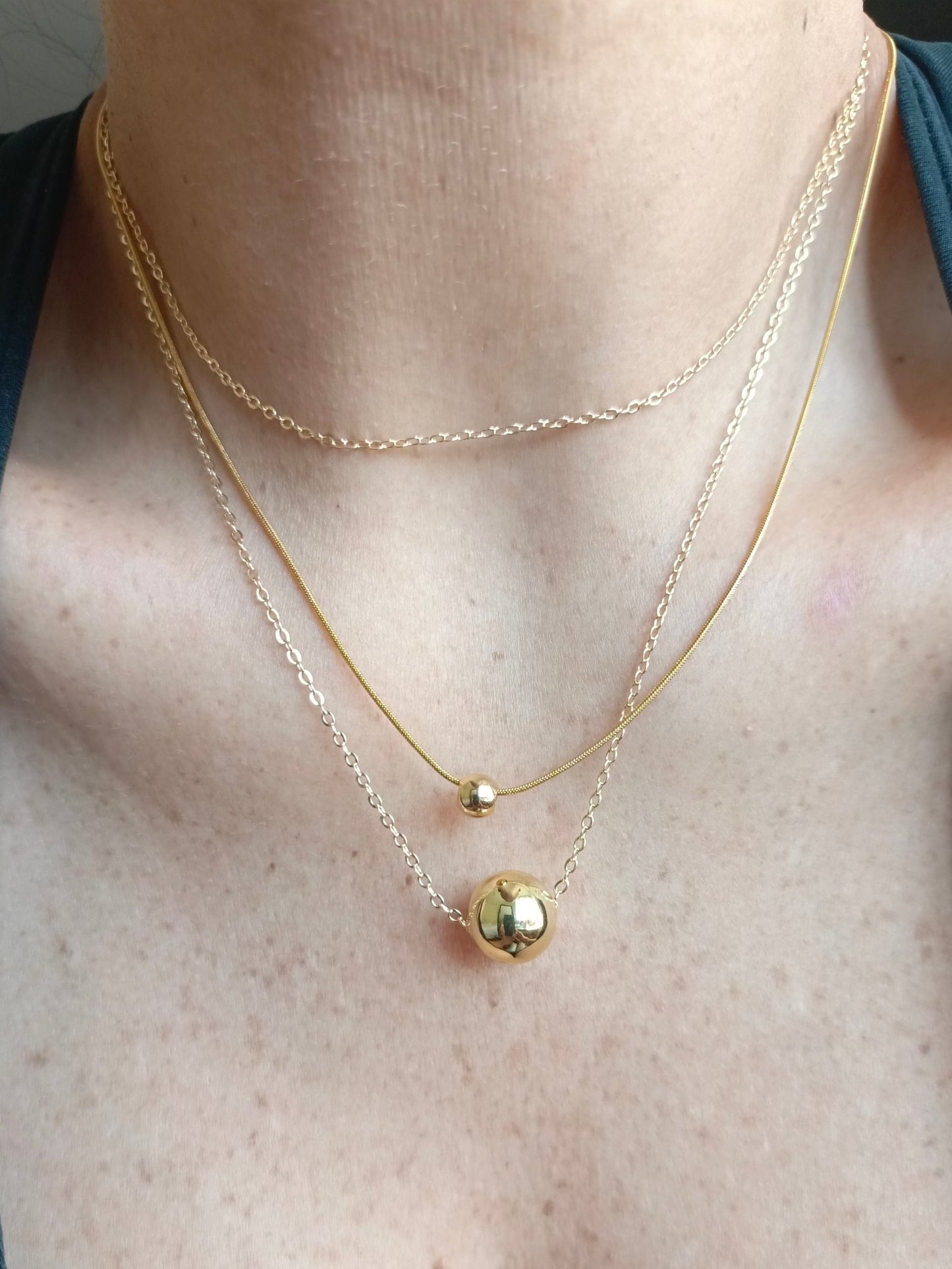 Set Collar Planet + Aretes Gold - nenagosling