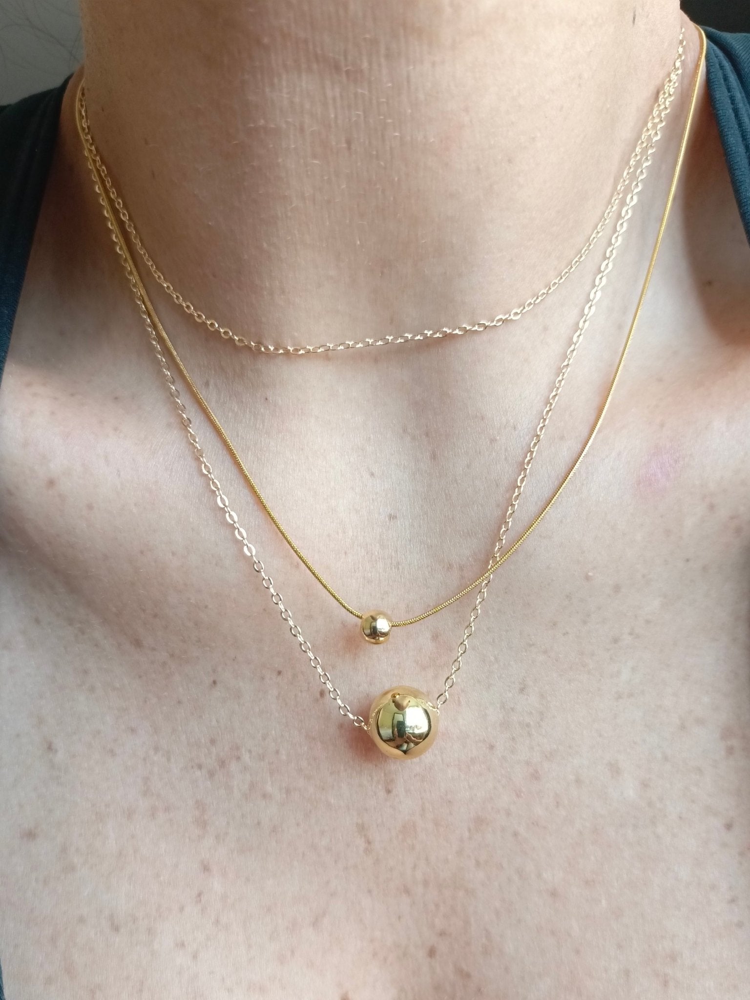 Set Collar Planet + Aretes Gold - nenagosling