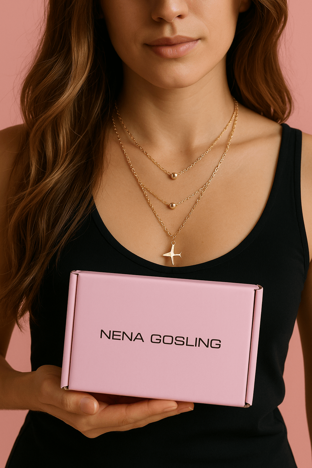 Set Collar Viajes + Aretes Gold - nenagosling